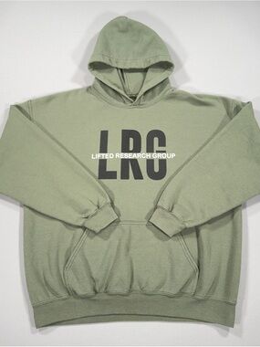 LRG Lifted Research Group Green Hoodie Men's XL Standard Fit Cotton Blend